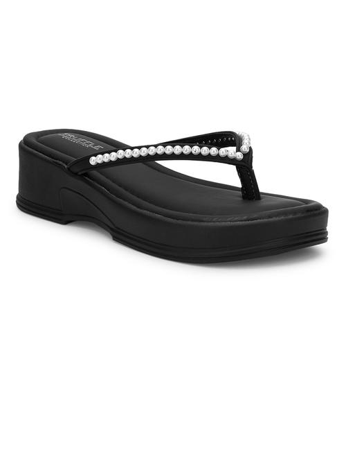 women black slip on wedge - 21384954 - Standard Image - 0