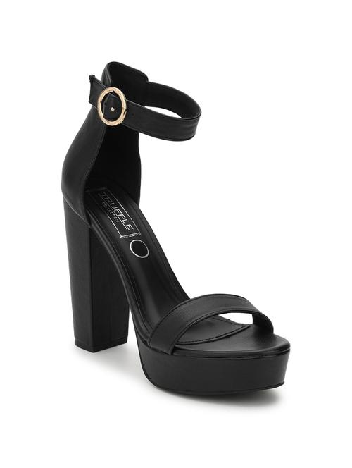 women black ankle strap sandal - 21384965 -  Standard Image - 0