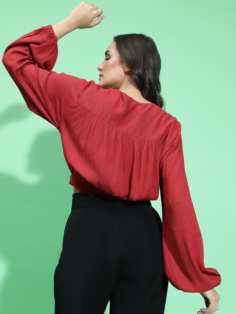 red solid regular top - 21384985 - Standard Image - 2