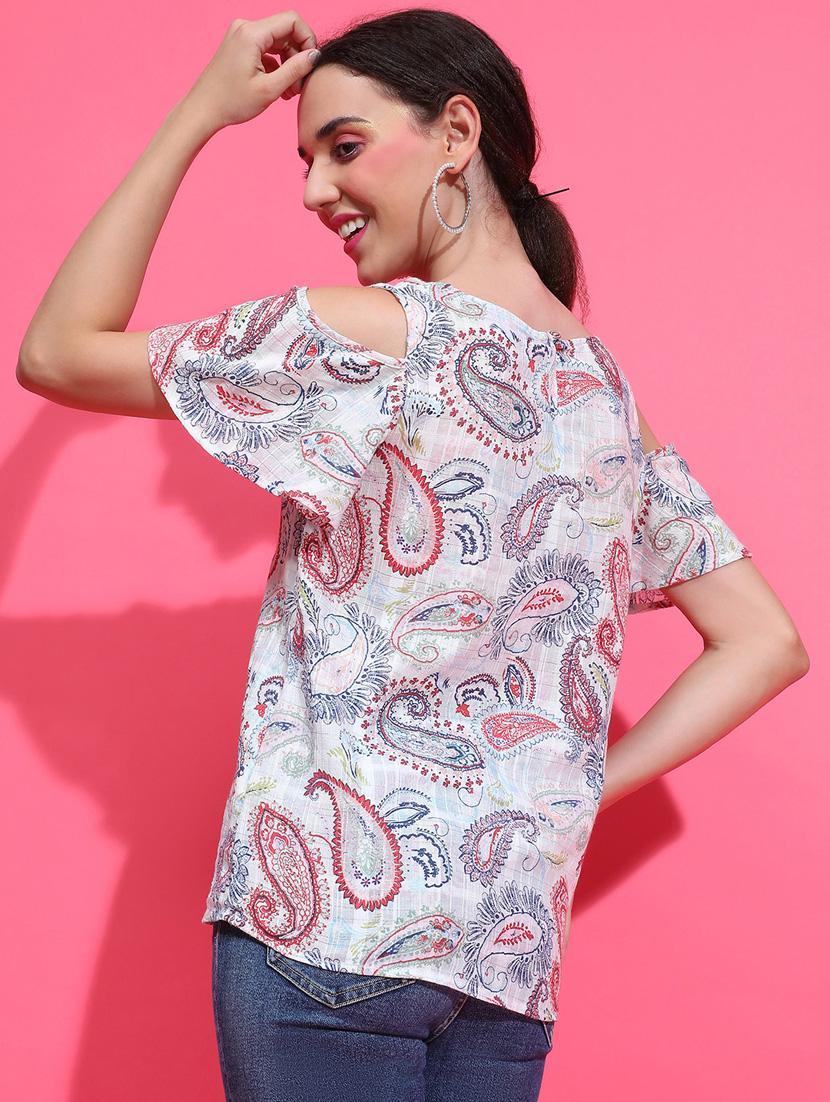 women multi colored cotton regular top - 21384997 - Standard Image - 2