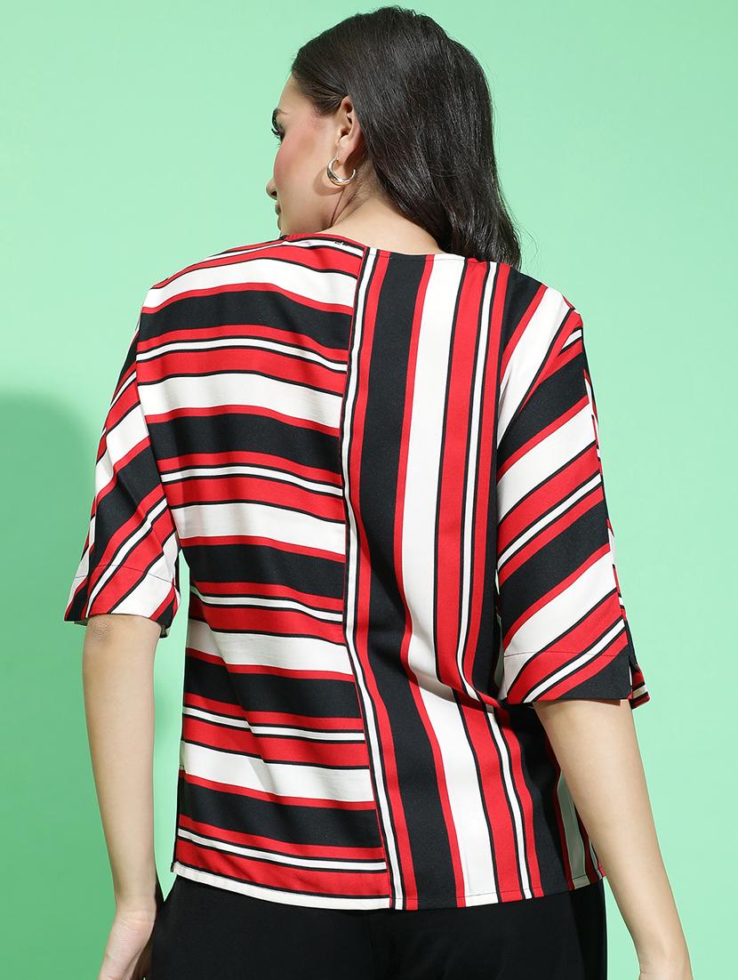 women red polyester regular top - 21384999 - Standard Image - 2