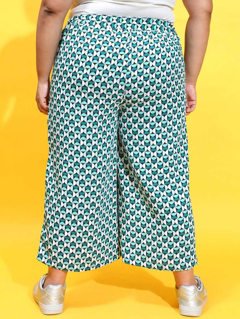women multi color gemetric print culottes  - 21385288 -  Standard Image - 2