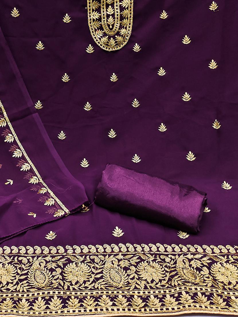 women embroidered unstitched suit set - 21385956 - Standard Image - 2