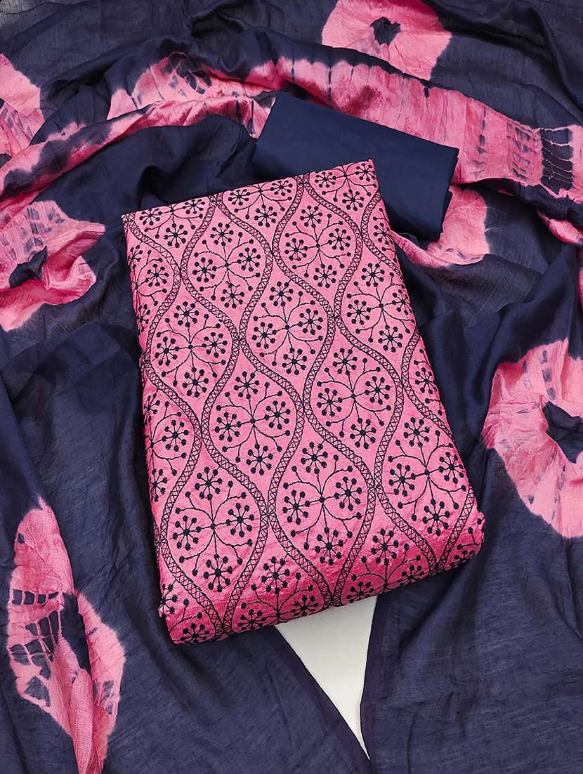 women embroidered unstitched suit set