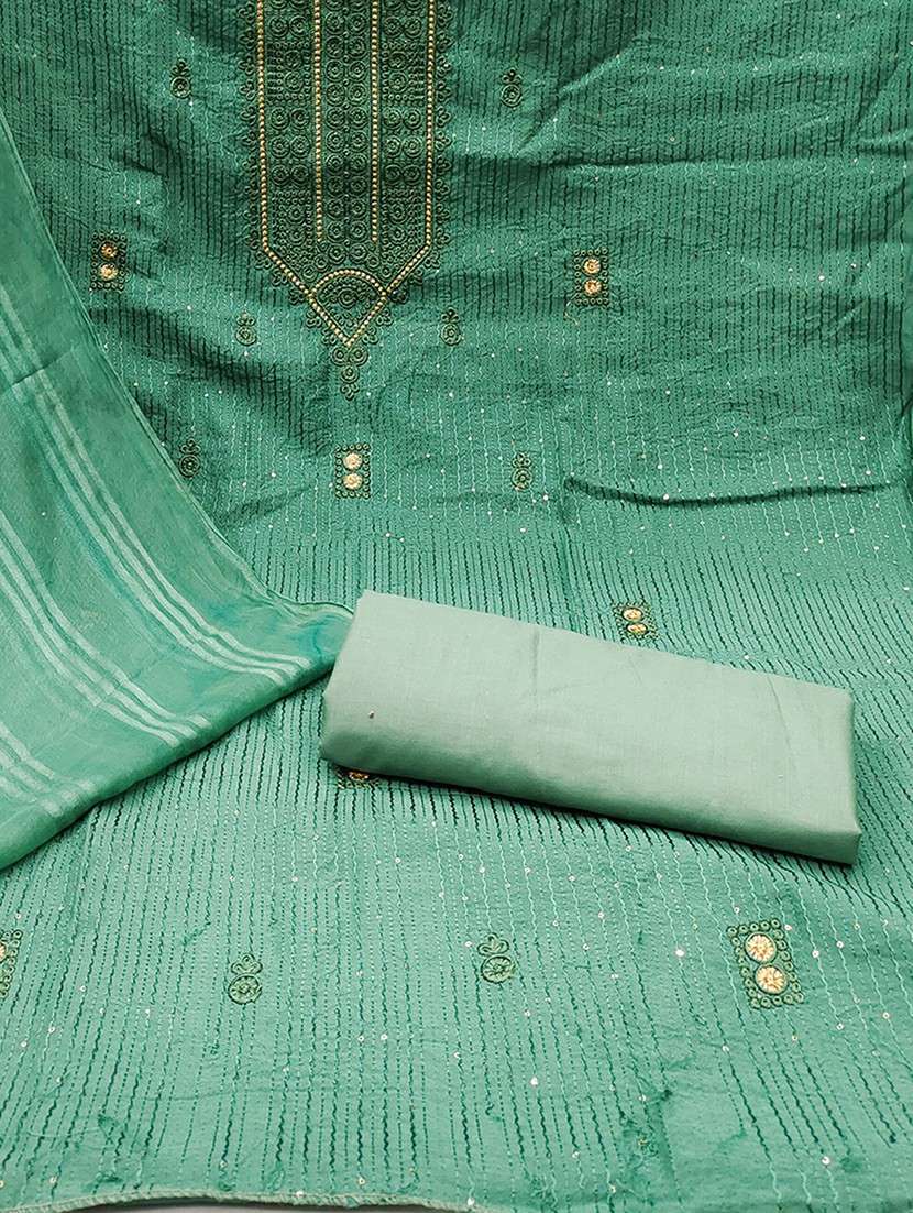 women embroidered unstitched suit set - 21385979 -  Standard Image - 2