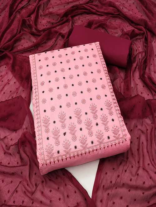 women embroidered unstitched suit set - 21385981 -  Standard Image - 0