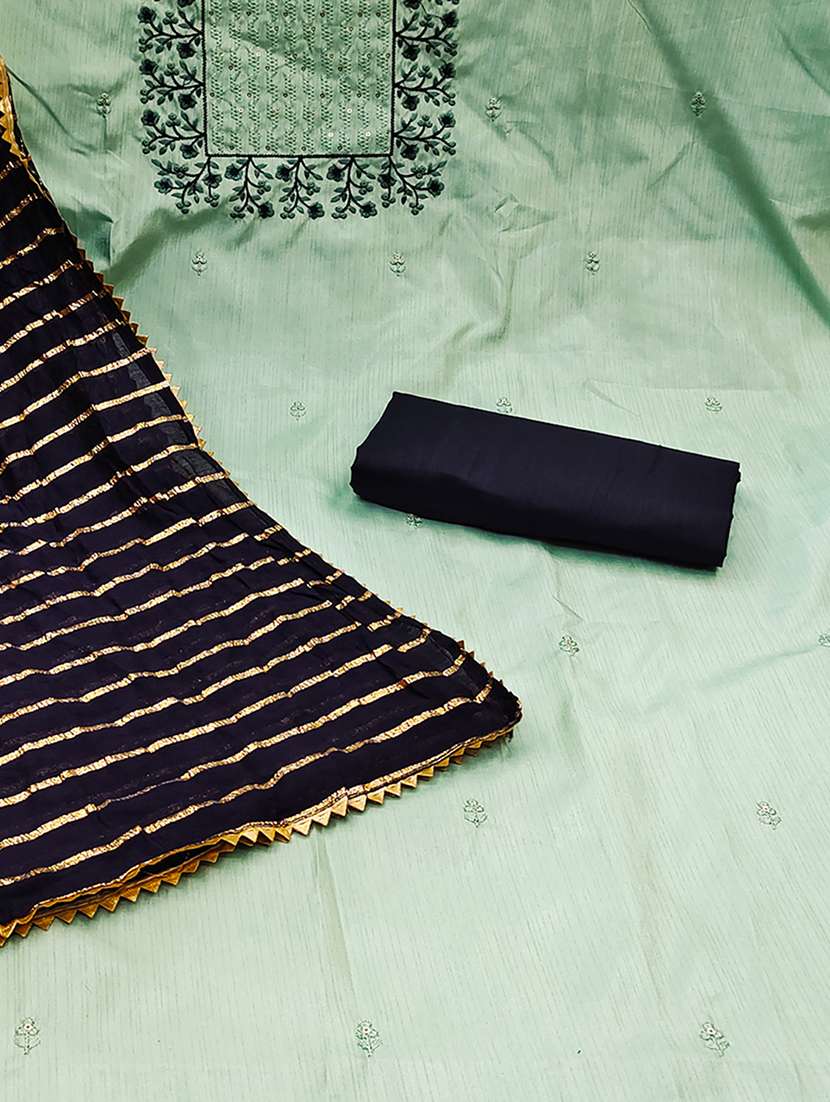 women embroidered unstitched suit set - 21385994 -  Standard Image - 2