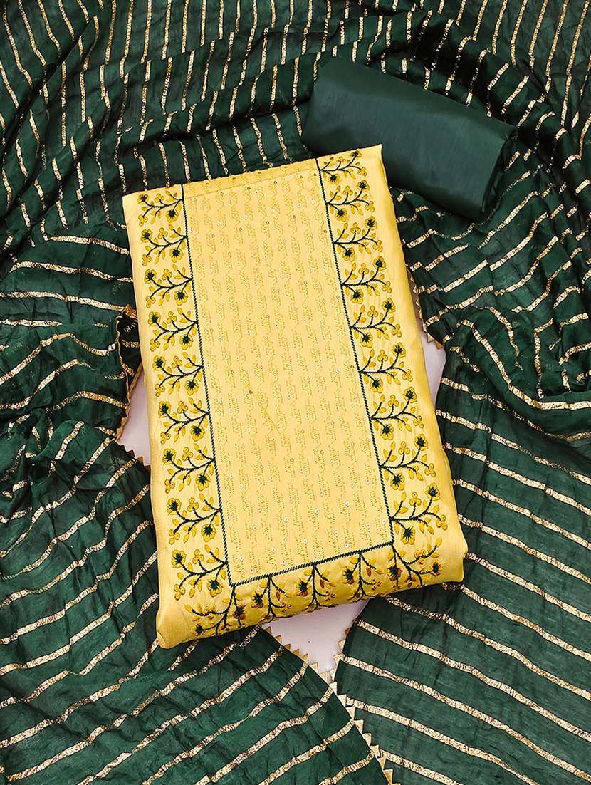 women embroidered unstitched suit set