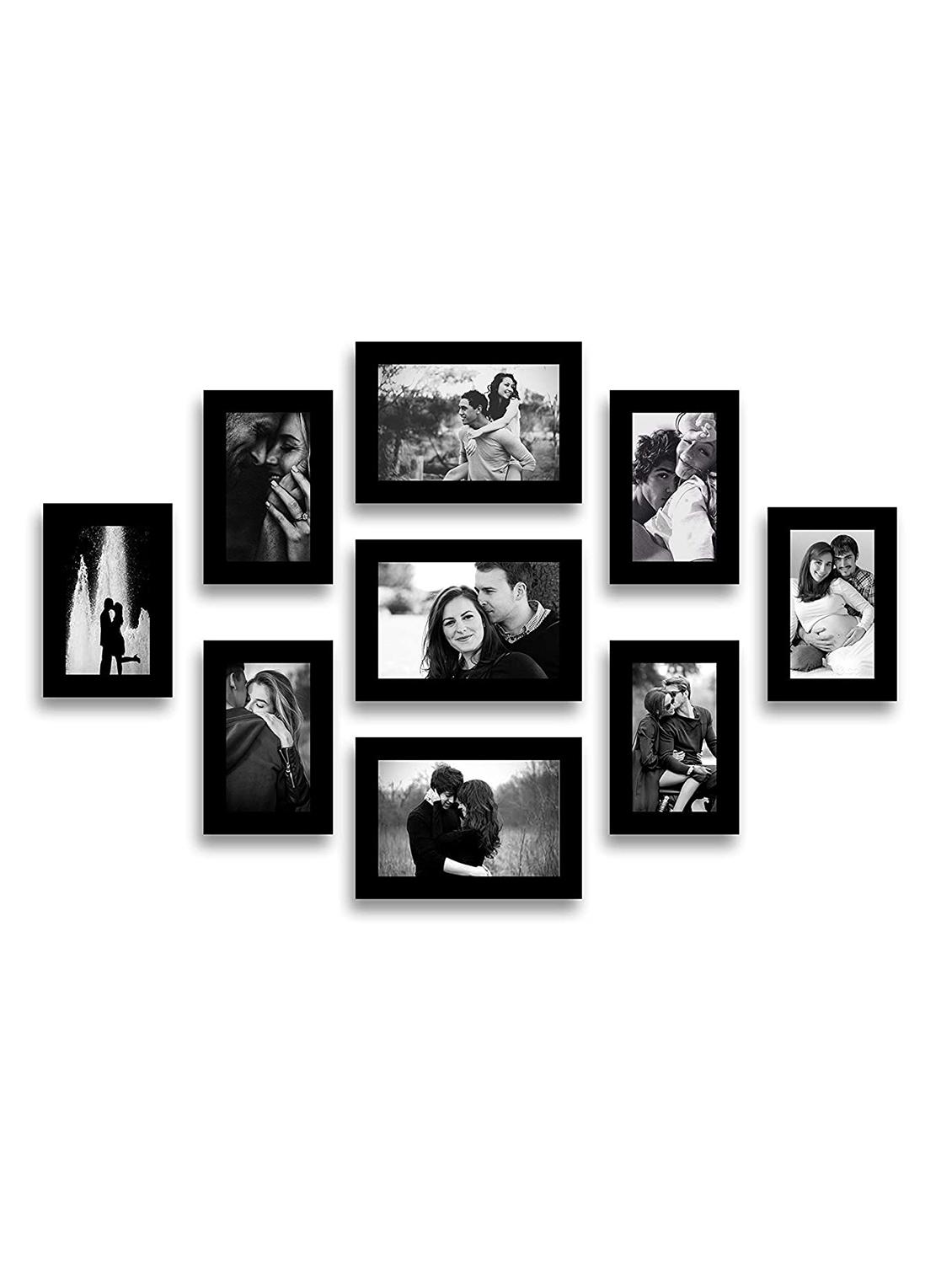 stuthi arts wood wall photo frame (black, 9 photo(s), 5x7, 4x6) - 21386002 - Zoom Image - 0
