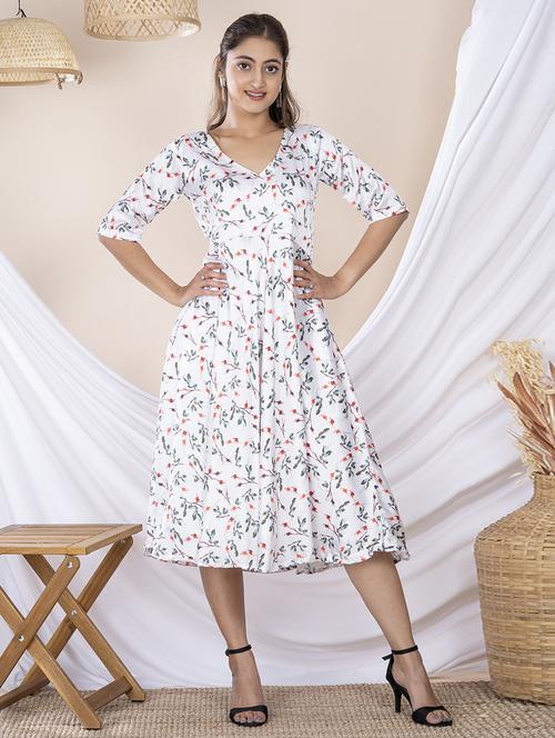 women white satin a-line dress - 21386012 - Standard Image - 0