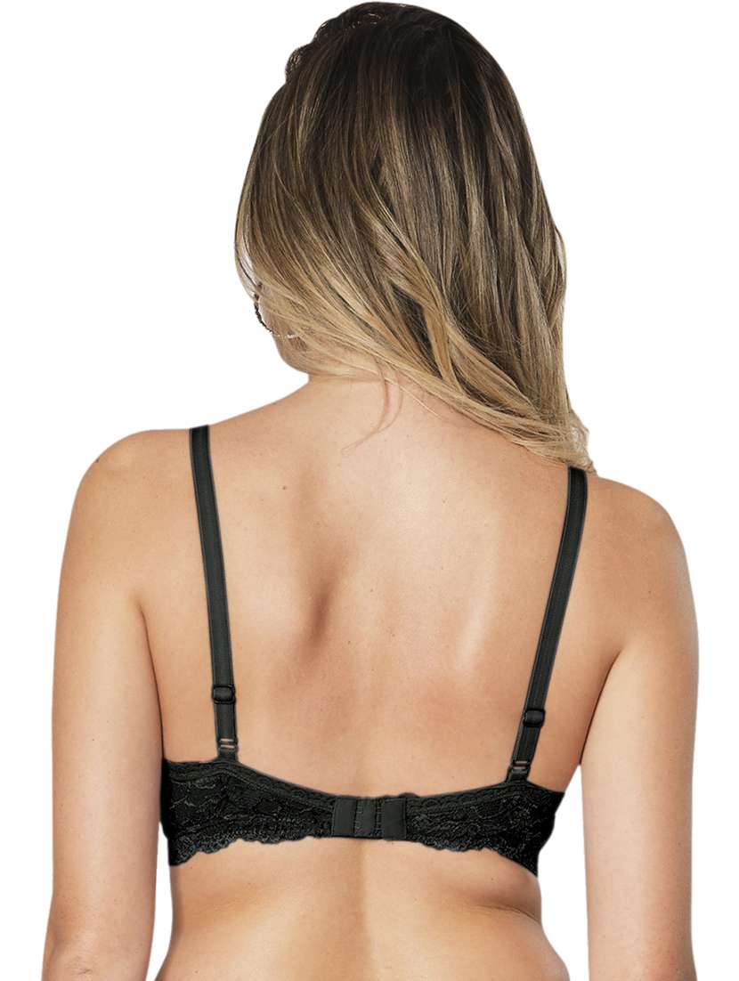 women black lace detailed t-shirt bra - 21386097 -  Standard Image - 2
