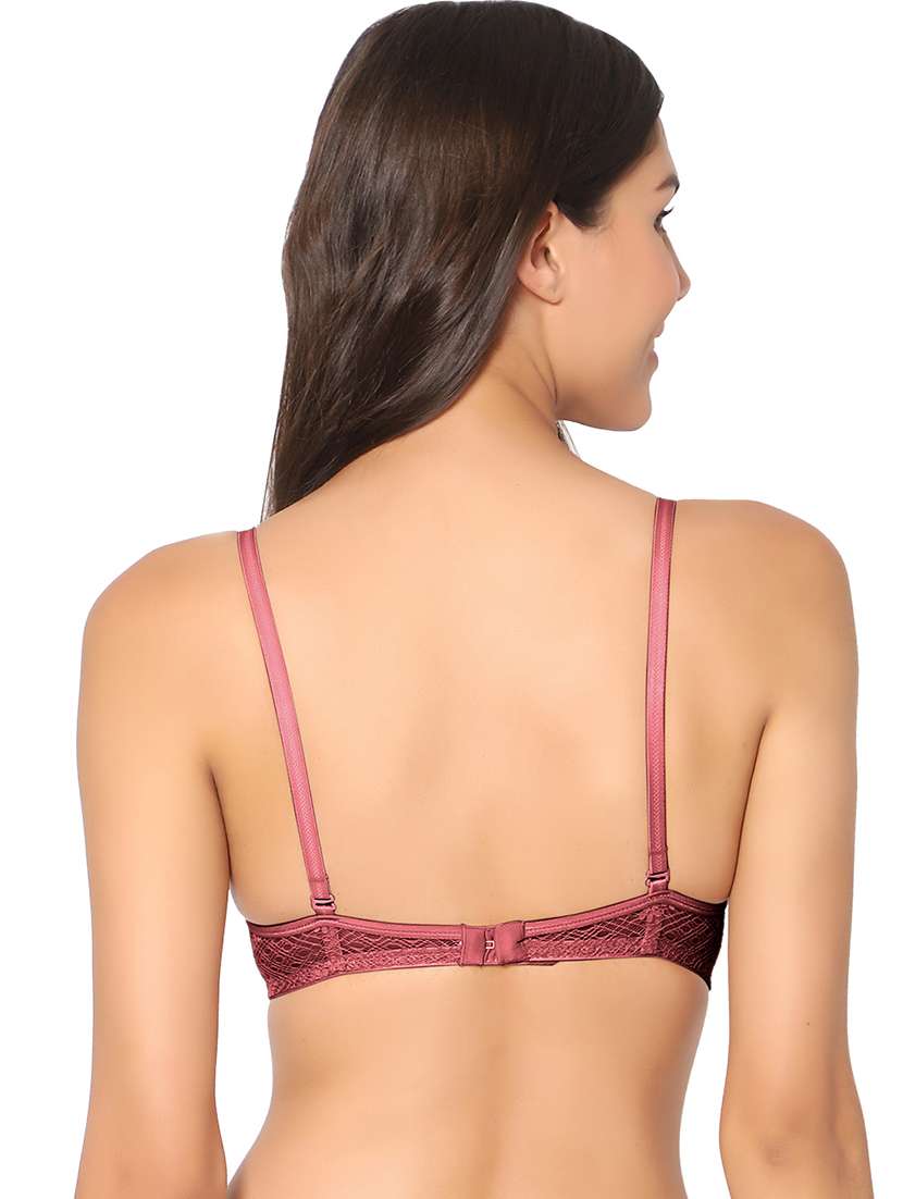 women mauve lace detailed regular bra - 21386168 -  Standard Image - 2