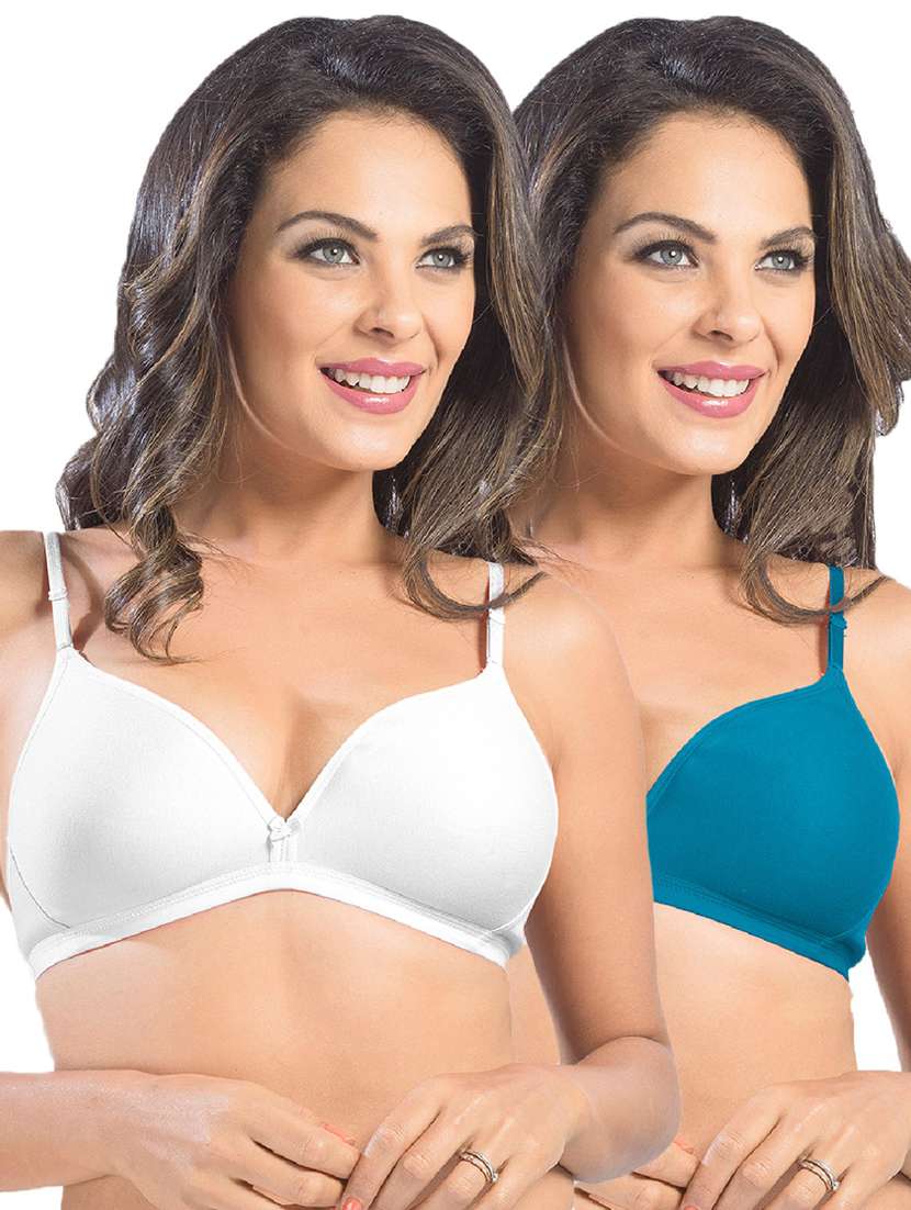pack of 2 solid t-shirt bra