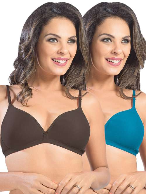Pack Of 2 Solid T Shirt Bra