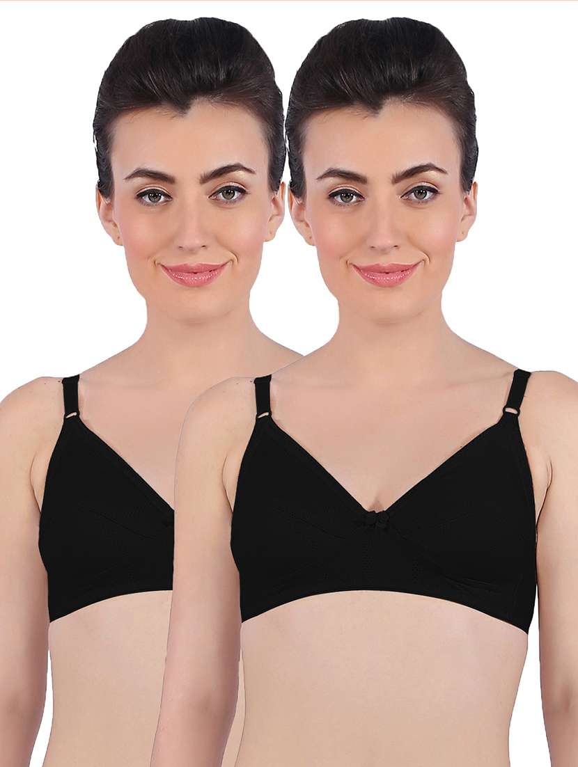 pack of 2 solid regular bra - 21386420 -  Zoom Image - 0