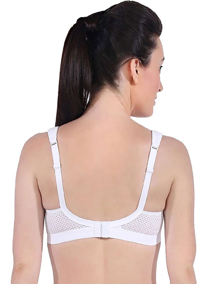 set of 2 white cotton blend sports bra - 21386745 - Standard Image - 2