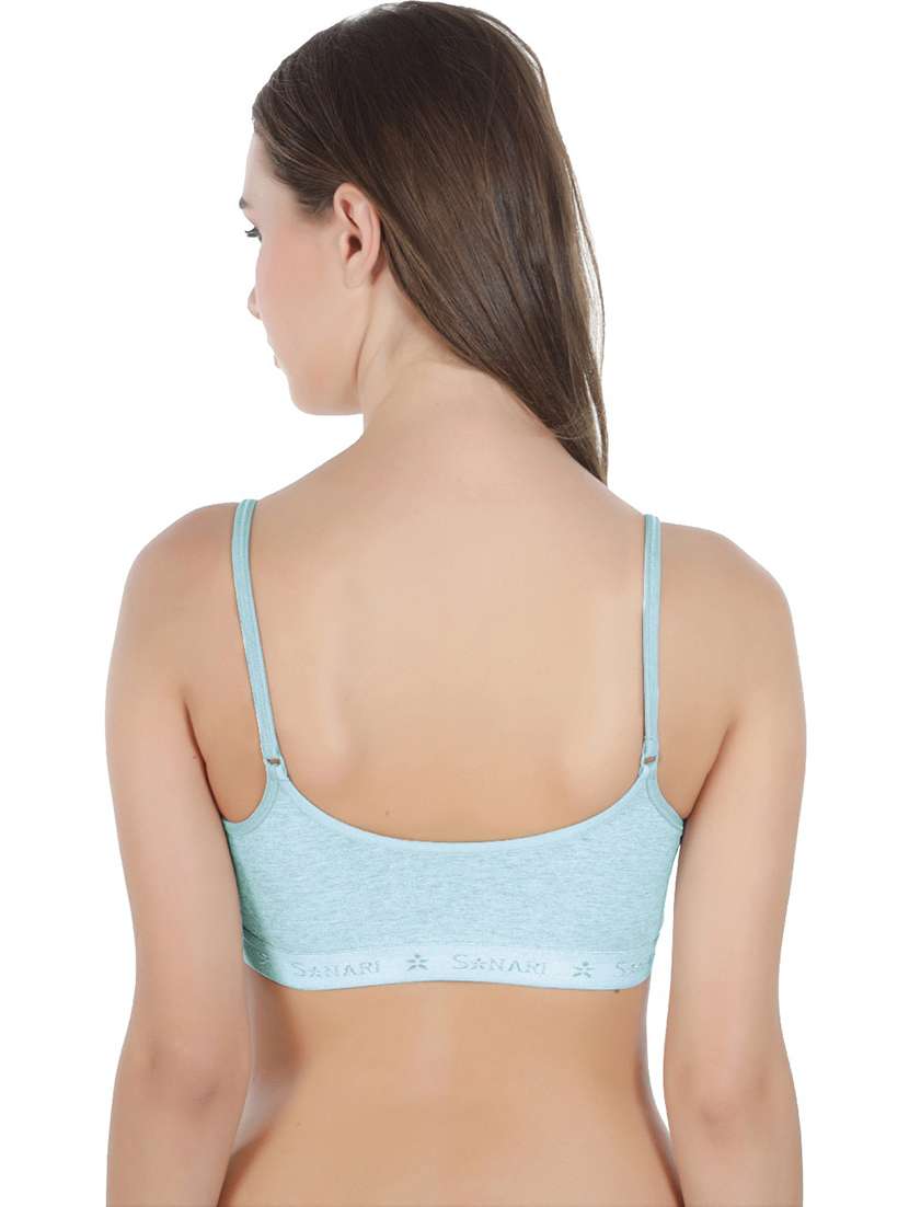 women solid cotton blend sports bra - 21386809 -  Standard Image - 2