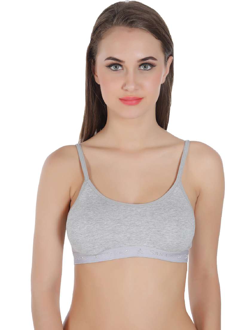 pack of 2 solid cotton blend sports bra - 21386811 -  Standard Image - 2