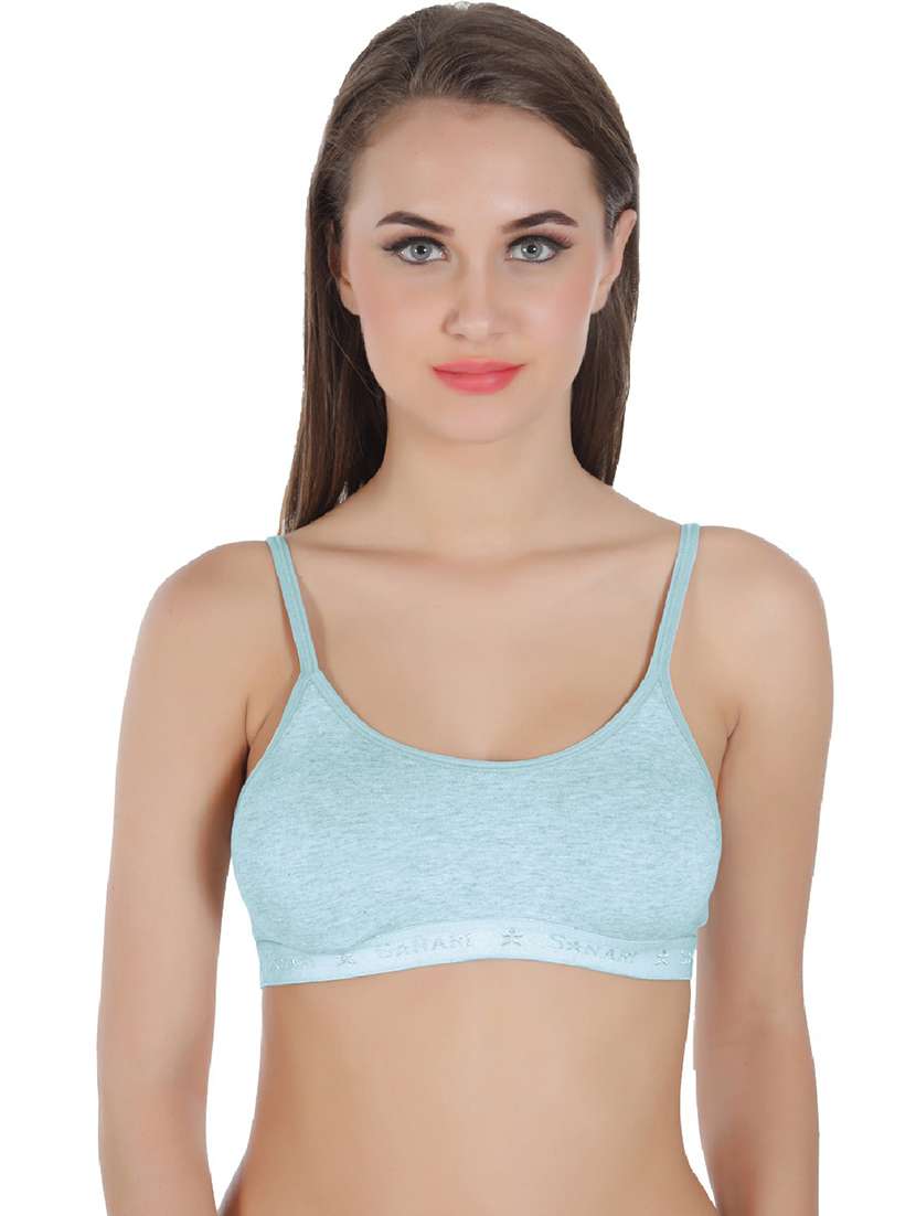 pack of 2 solid cotton blend sports bra - 21386814 -  Standard Image - 2