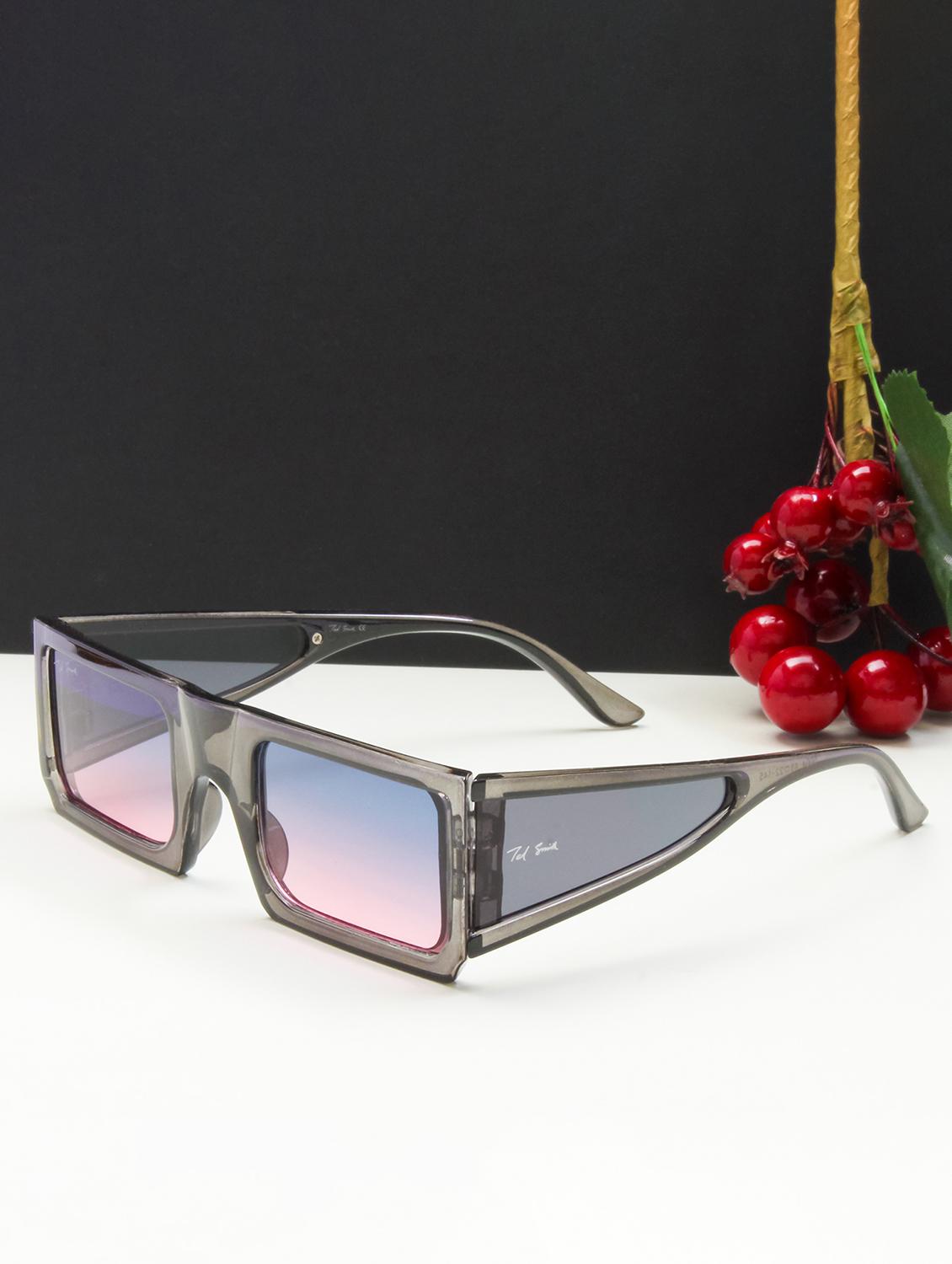 ted smith full rim shield shape branded latest and stylish sunglasses | polycarbonate lens & 100 % uv protection | men & women - 21387305 -  Zoom Image - 0
