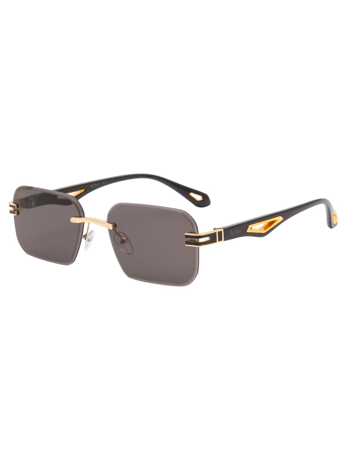 ted smith rimless aviator shape branded latest and stylish sunglasses | polycarbonate lens & 100 % uv protection | men & women - 21387309 - Standard Image - 2