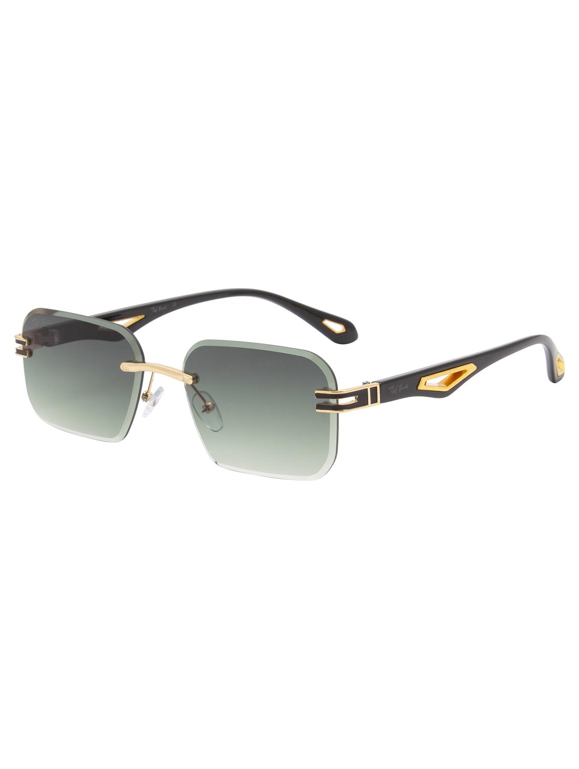 ted smith rimless aviator shape branded latest and stylish sunglasses | polycarbonate lens & 100 % uv protection | men & women - 21387310 - Standard Image - 2