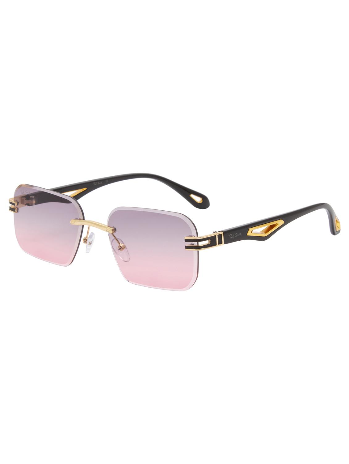 ted smith rimless aviator shape branded latest and stylish sunglasses | polycarbonate lens & 100 % uv protection | men & women - 21387311 - Standard Image - 2