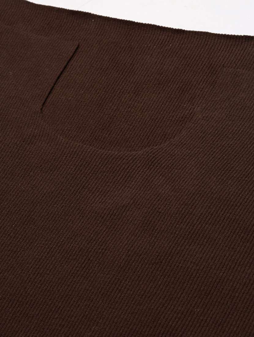 brown solid regular top - 21387407 -  Standard Image - 7