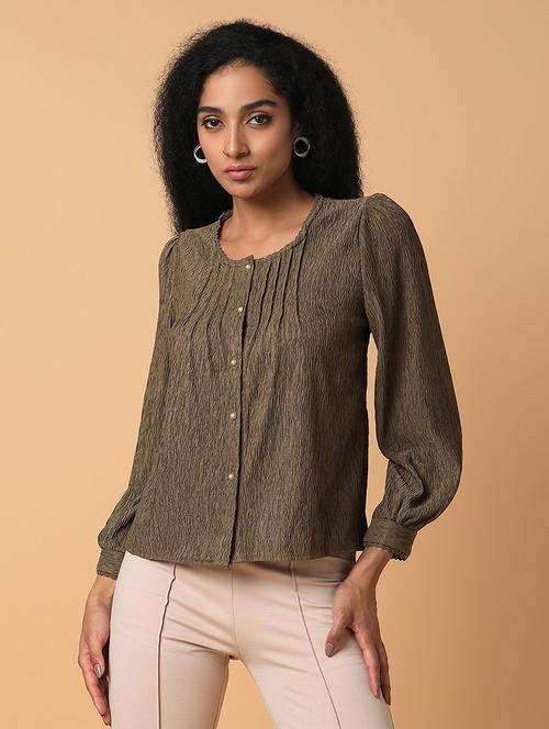 olive nylon regular top - 21387433 - Standard Image - 0
