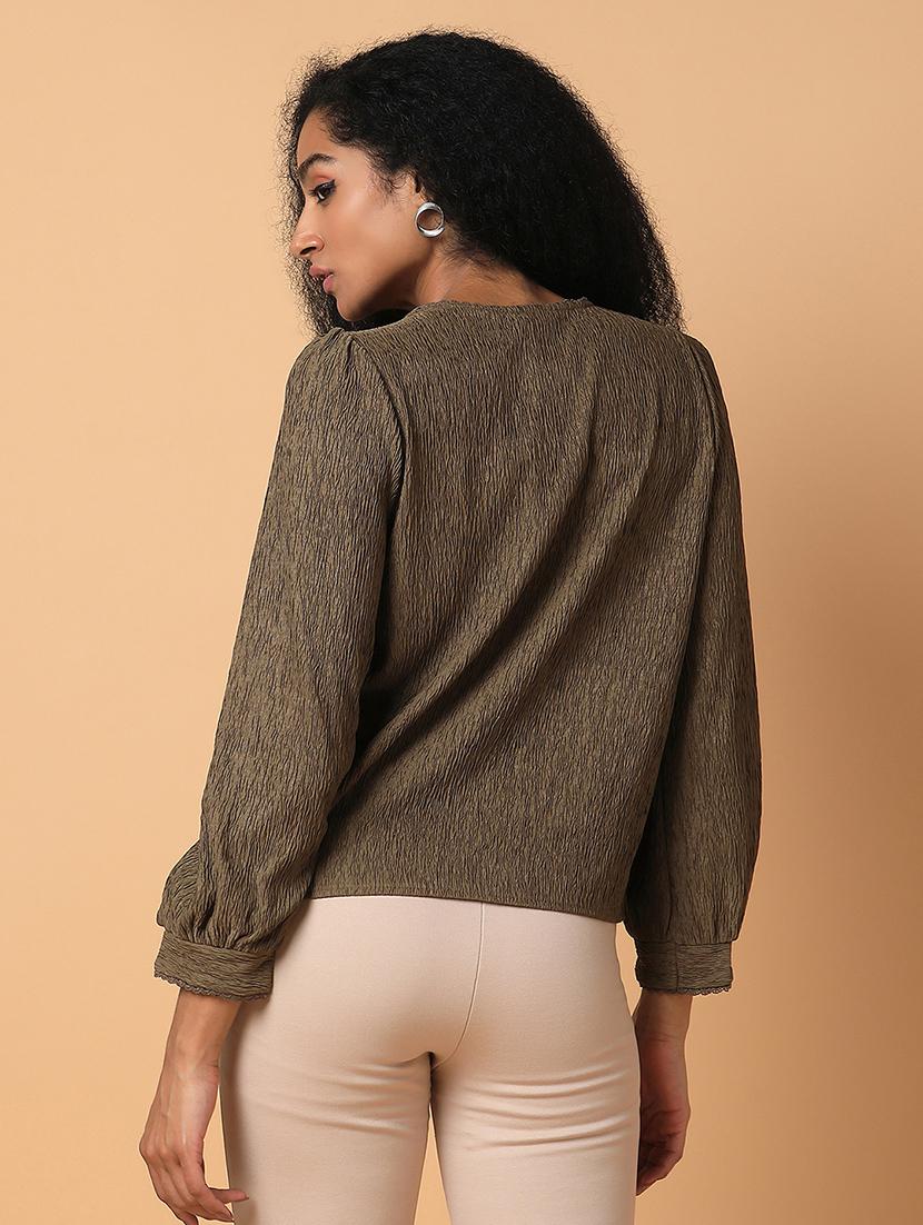 olive nylon regular top - 21387433 - Standard Image - 2