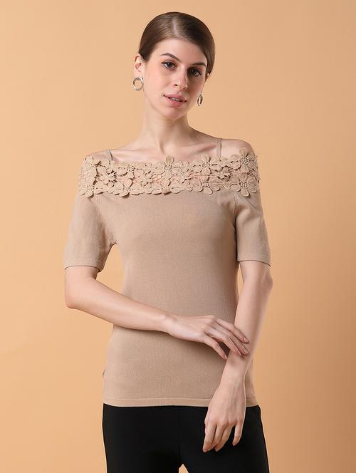 beige self-designed regular top - 21387483 -  Standard Image - 0