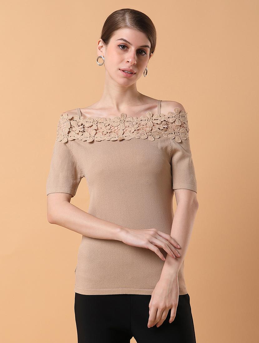 beige self-designed regular top - 21387483 -  Zoom Image - 0