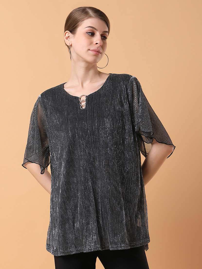 black nylon regular top