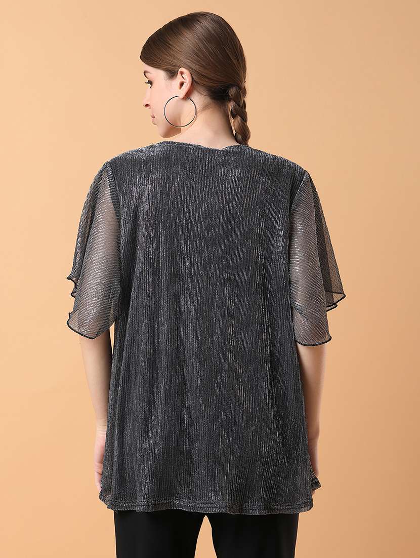 black nylon regular top - 21387503 - Standard Image - 2