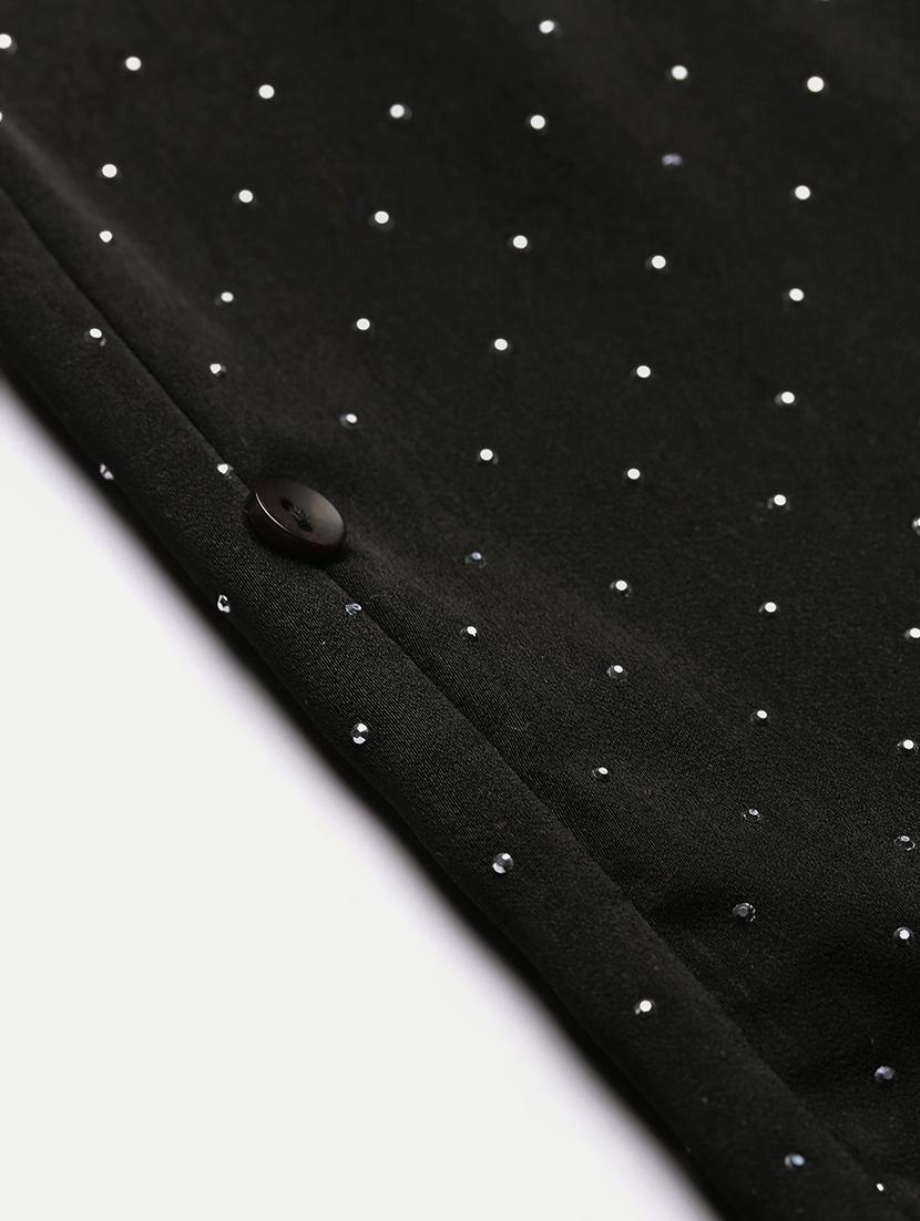 black polka dot regular shirt - 21387588 - Standard Image - 7