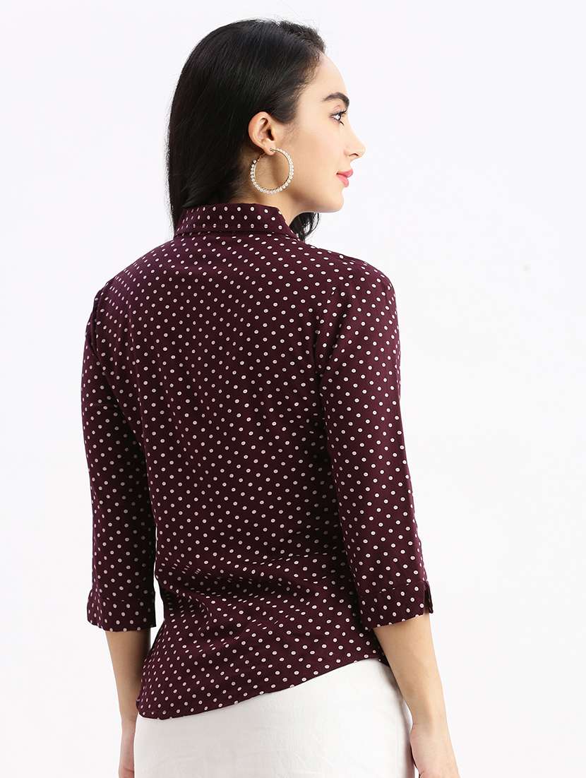 purple polka dot regular shirt - 21387652 -  Standard Image - 2