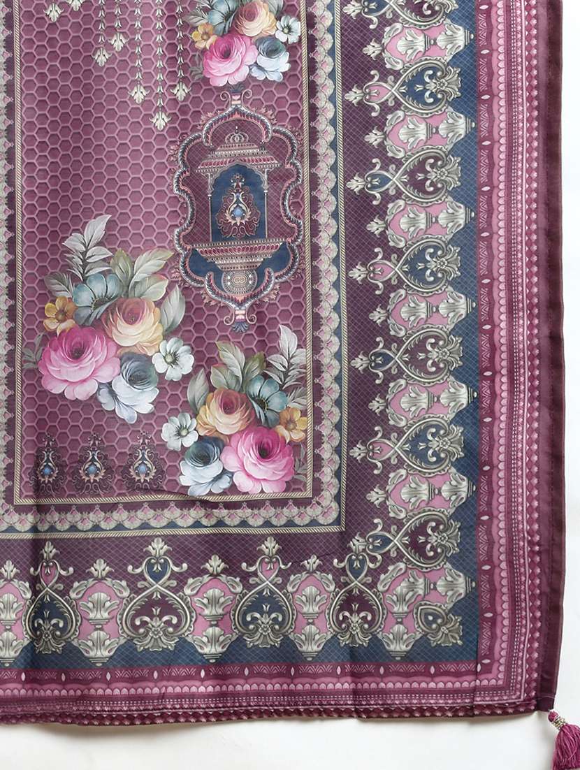 women printed round neck kurta pant set with dupatta - 21387699 -  Standard Image - 7