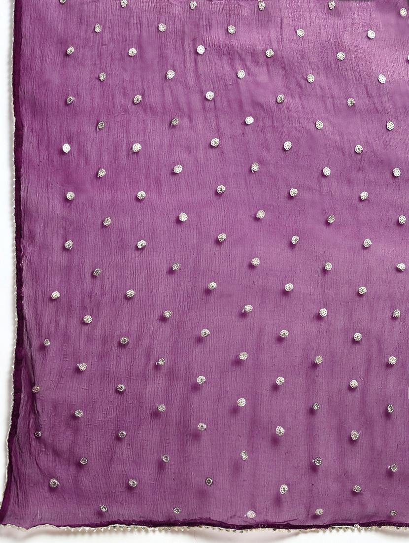women purple printed kurta pant set with dupatta - 21387719 - Standard Image - 7