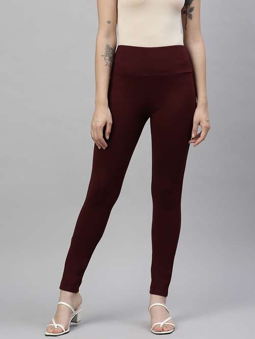 women solid high rise jegging - 21387759 -  Standard Image - 0