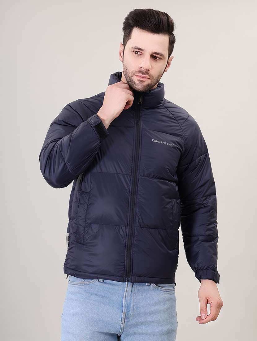 men solid bomber jacket