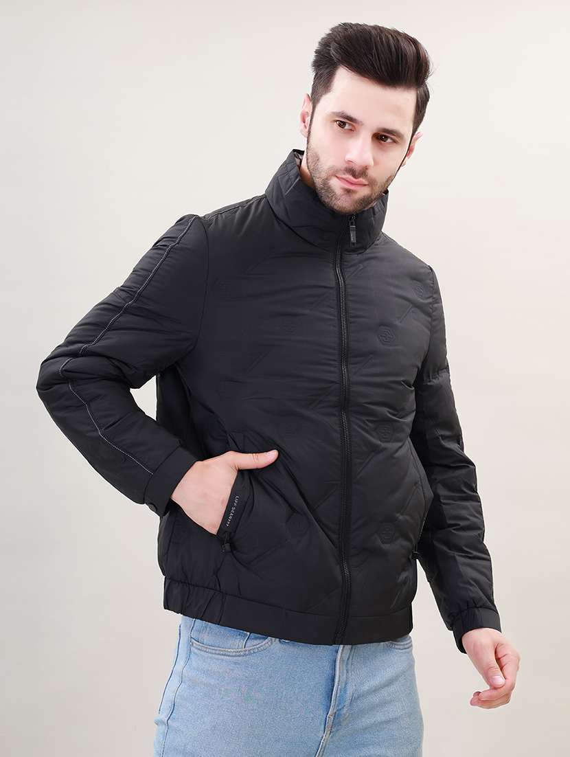 men solid bomber jacket - 21387980 - Standard Image - 2