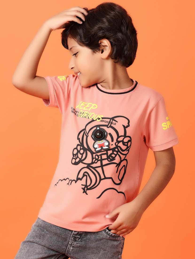 boys round neck graphic t-shirt - 21388099 - Standard Image - 2