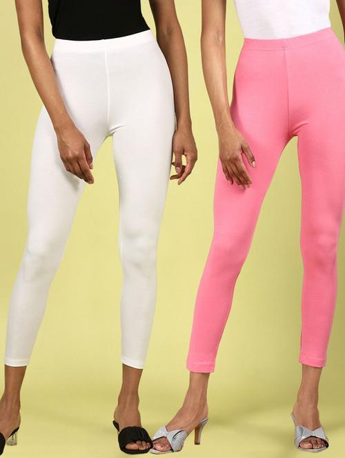 set of 2 multi colored cotton leggings - 21388430 - Standard Image - 0