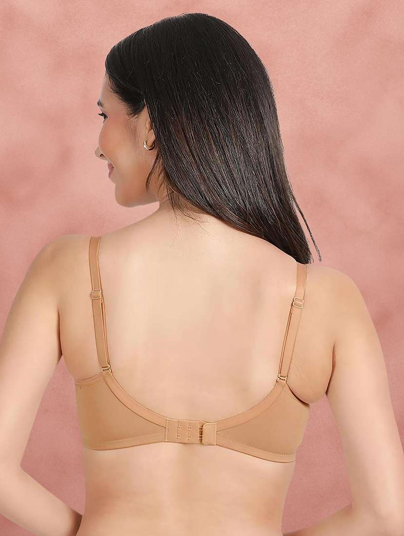 beige solid t-shirt bra - 21388468 - Standard Image - 2