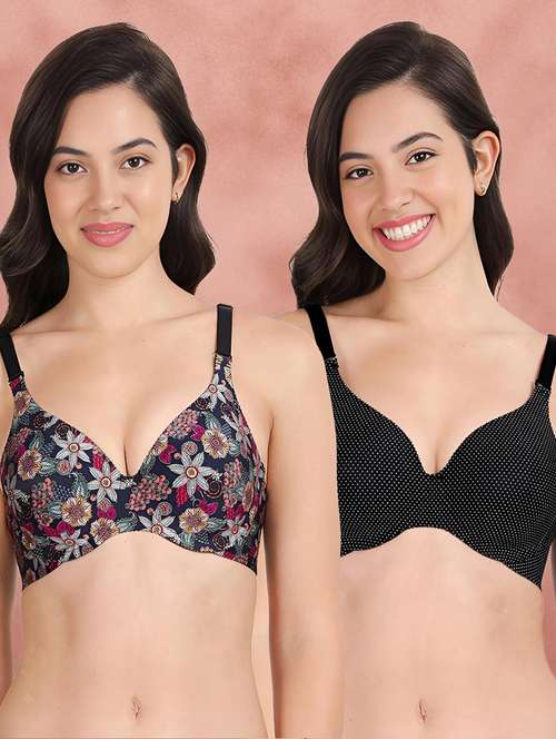 women pack of 2 t-shirt bra combo - 21388592 - Standard Image - 0