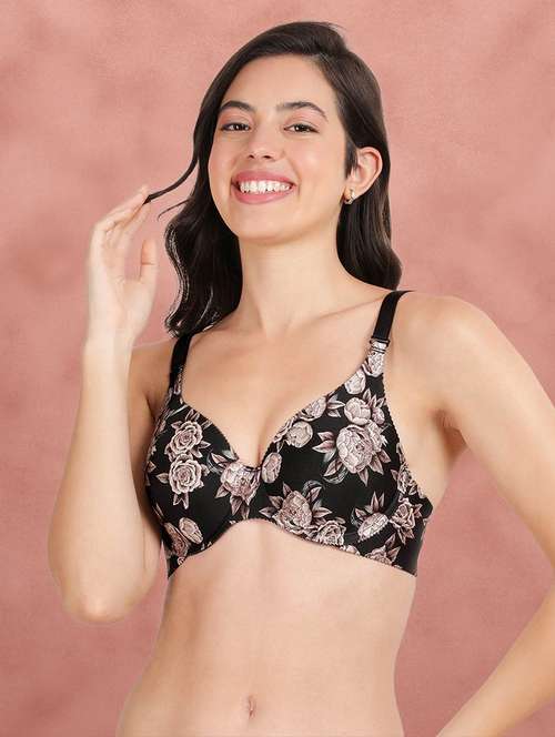 women printed t-shirt bra - 21388975 - Standard Image - 0