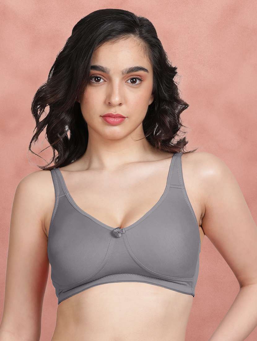 women pack of 3 solid regular bra - 21388998 - Standard Image - 2