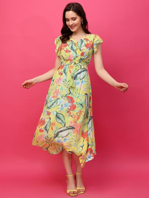 women printed fit & flare dress - 21389117 -  Standard Image - 0