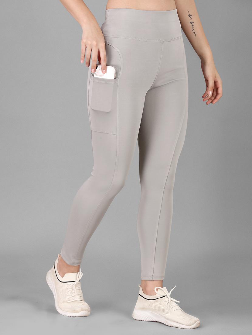 grey solid sports tight - 21389230 -  Zoom Image - 0