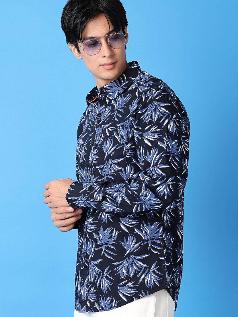 men printed long sleeves casual shirt - 21389799 - Standard Image - 2